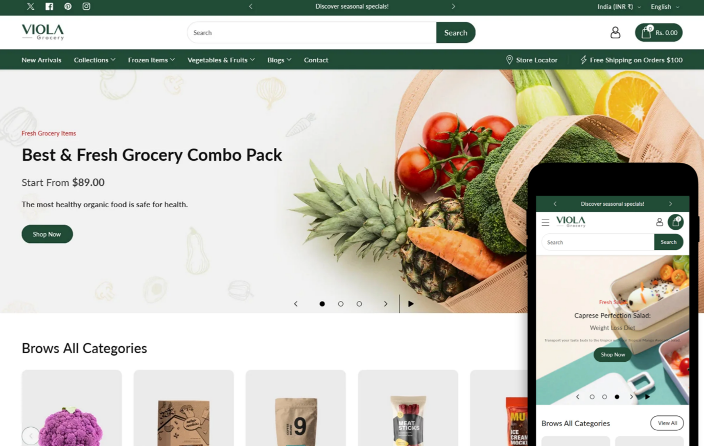 Viola is a design-centric Shopify theme that prioritizes a memorable user experience.